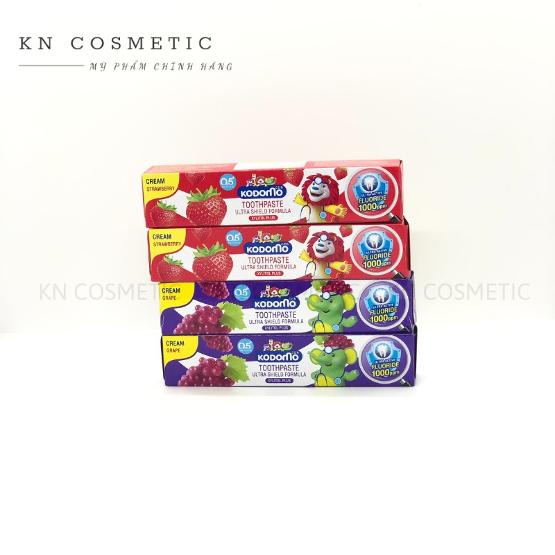 Kem Đánh Răng Trẻ Em Kodomo Toothpaste Ultra Shield Formula Thái Lan Kem Đánh Răng Cho Bé Hương Hoa Quả Tuýp 40gr