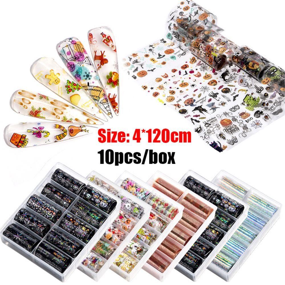CACTU Bộ 10 MiếNg DáN Trang Trí MóNg 3D
