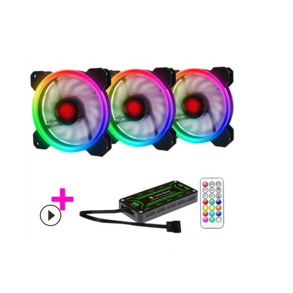 Fan case máy tính  - Coolmoom V1 Led RGB Kèm Hub và Điều Khiển - Máy Tính 2T