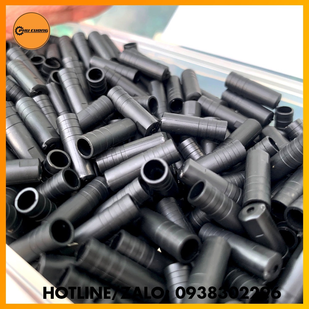 Đầu nắp chặn vỏ dây đề xe đạp TRLREQ đen - 4mm
