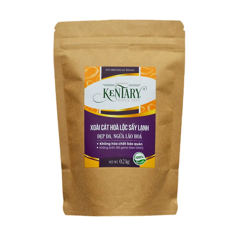 Xoài Cát Hòa Lộc Sấy Lạnh Kentary - Freeship - Ăn Vặt Healthy - Túi 200g