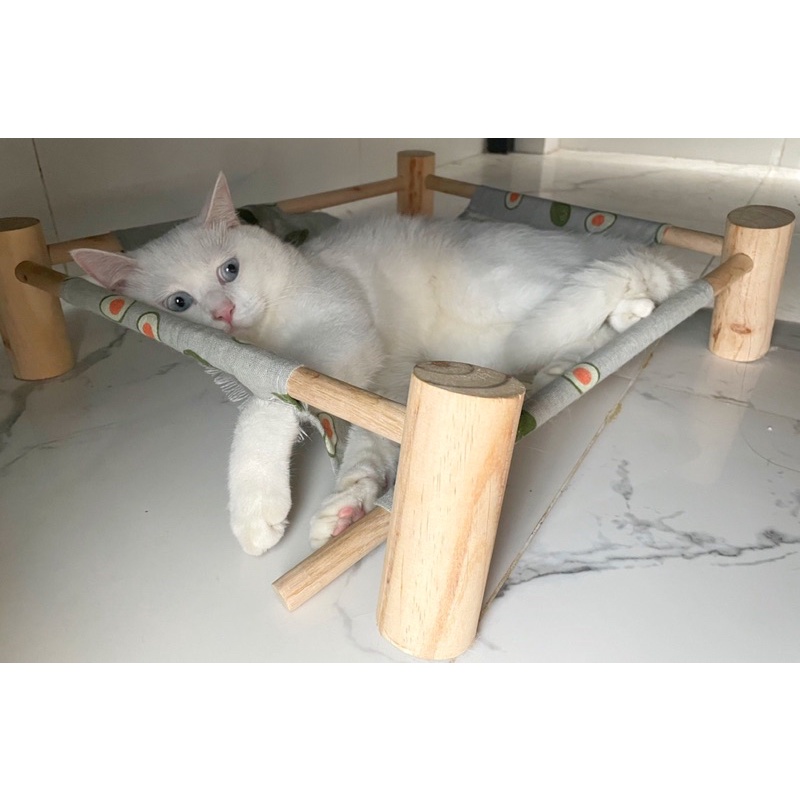 Giường gỗ dành cho mèo phong cách Nhật
