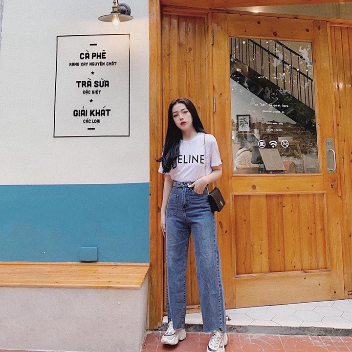 Áo Thun Nữ Màu Đen Trắng Cổ Tròn In Chữ CLINE Đơn Giản Form Basic Local Brand DLX Áo Phông Nữ Đẹp