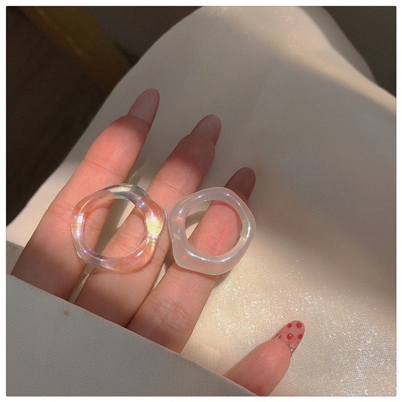 Nhẫn Nhựa Dợn Sóng Đơn Giản Đáng Yêu - TS1487