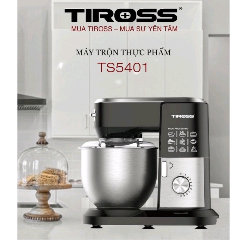 Máy đánh trứng, trộn bột Tiross TS5401, 1300W, hàng chính hãng, bảo hành 12 tháng