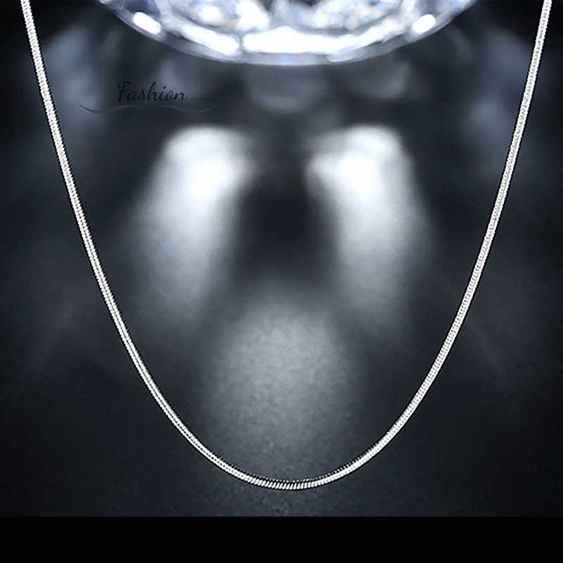 Vòng cổ bạc 925 thiết kế đơn giản thời trang cho nam và nữ 1mm