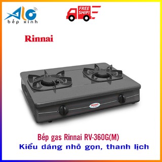 Bếp ga Rinnai RV 360G - bếp gas Rinnai RV-360GM -  tiết kiệm gas - đầu đốt bằng gang - Alo Bếp xinh