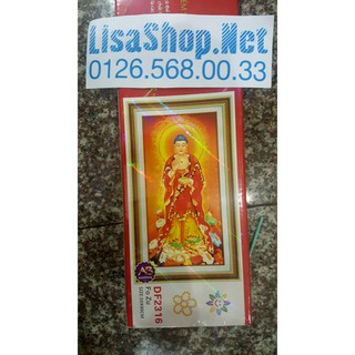Tranh đính đá phật d50x90cm chưa đính df2316