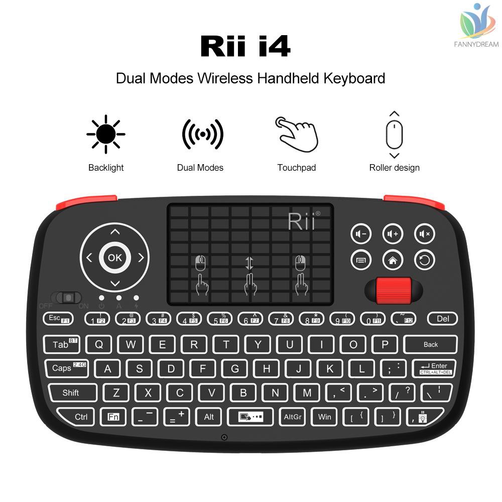 Bàn Phím Bluetooth Mini Rii I4 & 2.4ghz Cho Windows / Android