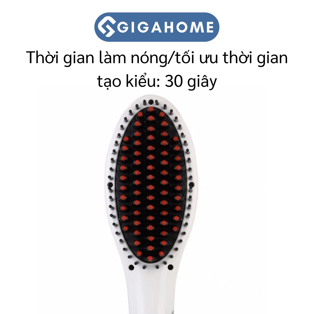 Lược Điện Chải Thẳng Tóc GIGAHOME Hiển Thị Màn Hình LCD, Chuyên Nghiệp 8201