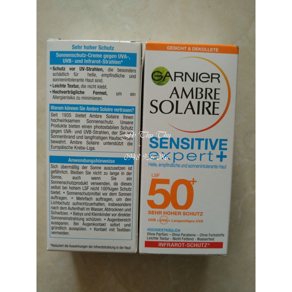 Kem chống nắng Garnier thảo dược Đức