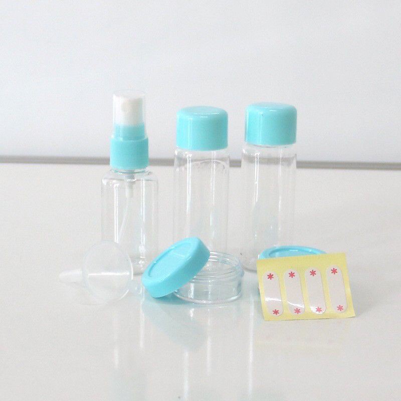 Bộ chiết mỹ phẩm mini 8 món kèm túi zip du lịch siêu xinh - Valiking