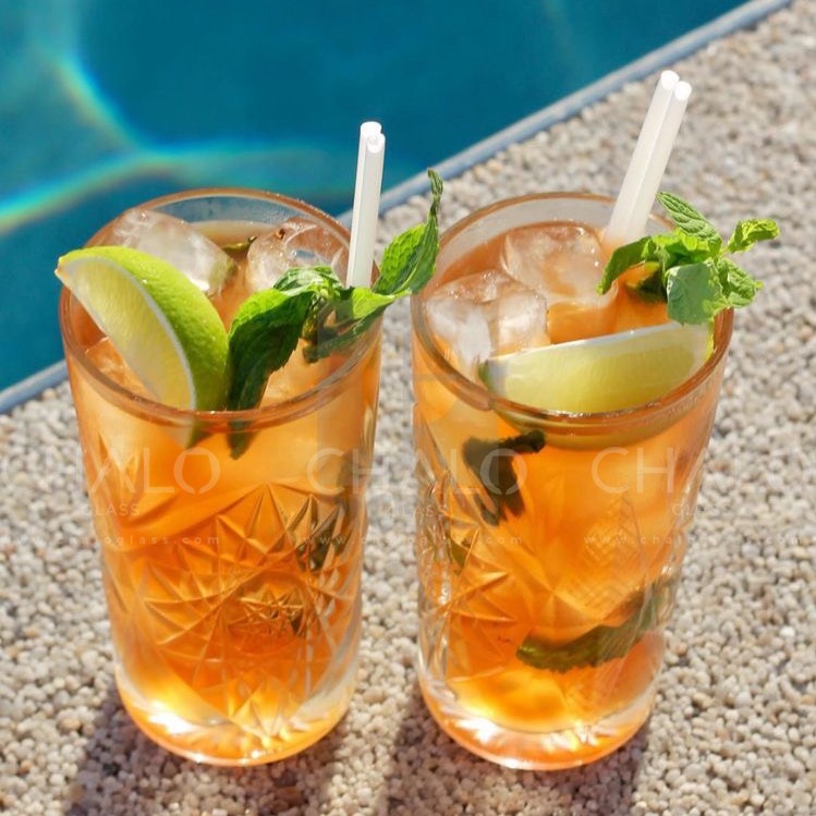 [Made in EU] Ly thủy tinh hoa văn Libbey Hobstar High Ball - 355ml - 473ml - 829877 - 5633/926798