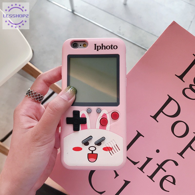 GameBoy Game Tetris Phone Cover iPhone 6 6S 7 8 PLUS X XS Case Rabbit Bear Bunny Cony