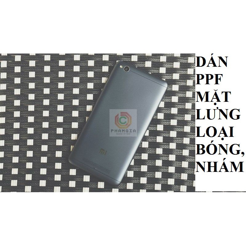 Dán PPF Xiaomi Redmi 4A bóng, nhám cho mặt lưng siêu bảo vệ