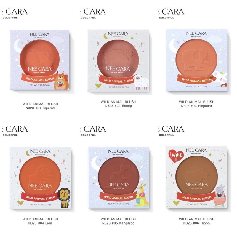 Phấn má hồng Nee Cara Animal Blush N323