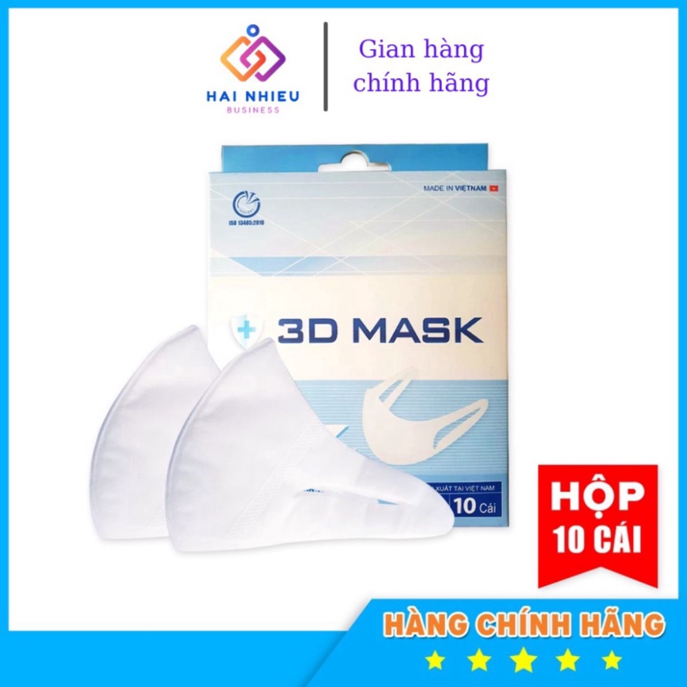 Khẩu trang 3D MASK, khẩu trang diệt khuẩn ,chống bụi cao cấp hộp 10 cái 3D MASK