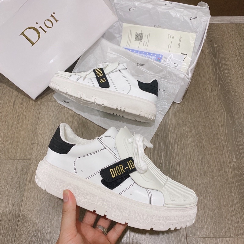 GIẦY DIO ID WHITE BLACK SNEAKER ĐỘN ĐẾ LAI AU CAO CẤP