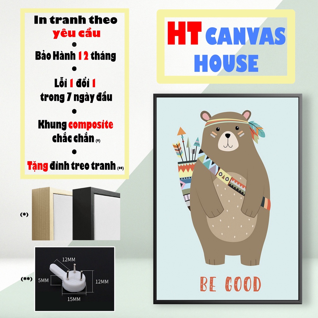 Tranh canvas treo tường BTS + khung composite và đinh treo – decor phòng đẹp và ấn tượng
