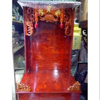 Bàn thờ thần tài ông địa gỗ công nghiệp ( ván ép) ngang 34cm, cao 53cm