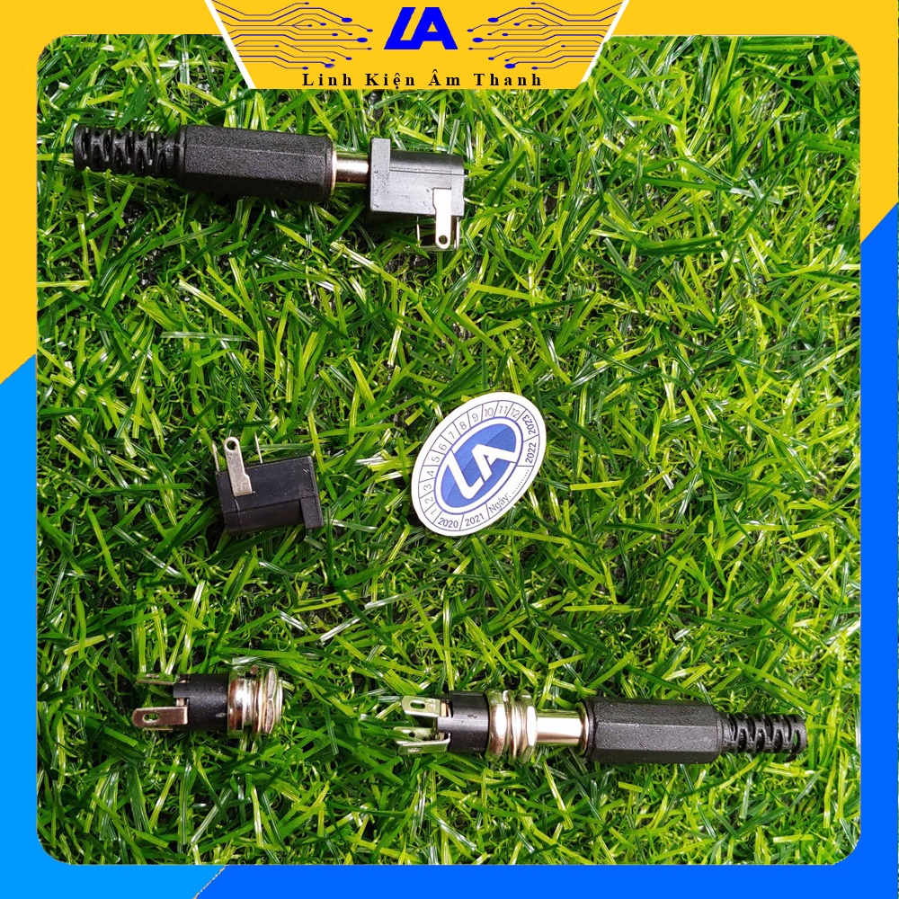 Chân jack DC đầu jack nối dây điện nguồn đực cái (giá1 cái)