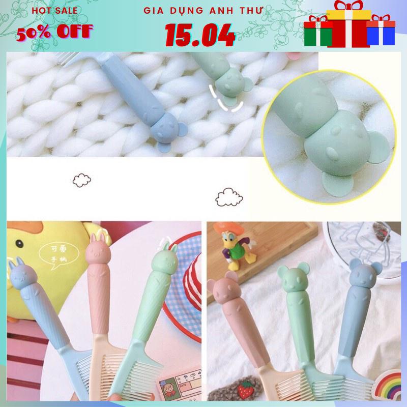 [Rẻ vô địch] Lược hoạt hình Ulzzang gấu thỏ màu pastel xinh xắn - đáng yêu
