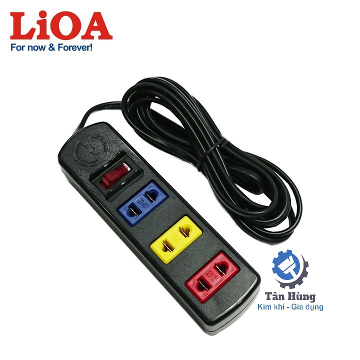 Ổ cắm điện LiOA kéo dài 3 lỗ có công tắc 3TS3 /3TS5  dây dài 3m / 5m