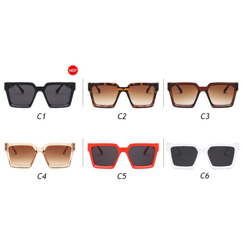 Kính Mát Gọng Vuông Chống Tia UV Thời Trang Dành Cho Nam Nữ