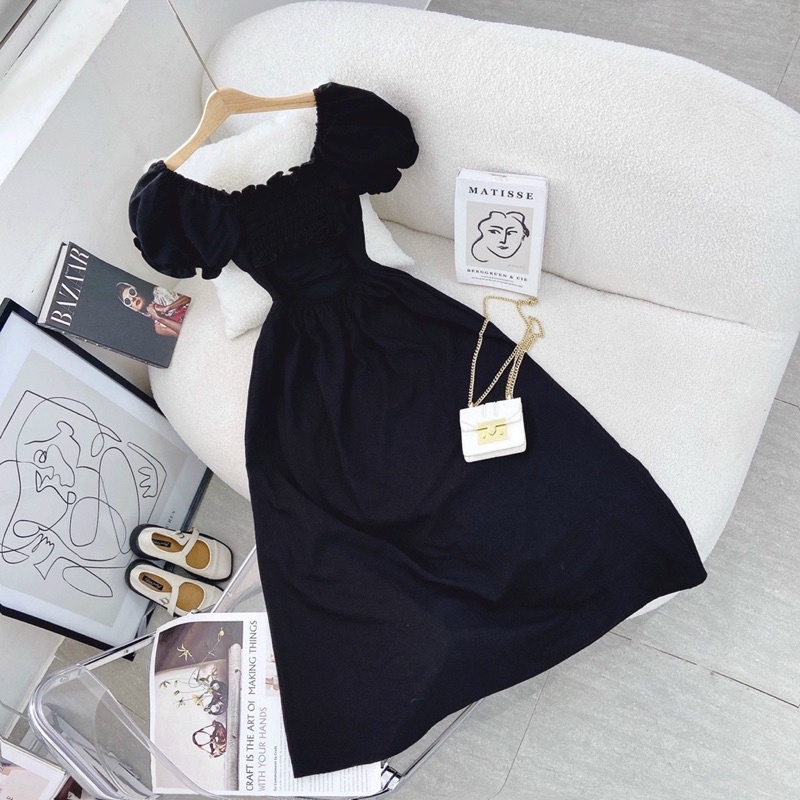 [ Có Bigsize ]Đầm maxi đi biển mặc được 2 kiểu màu xanh đen | BigBuy360 - bigbuy360.vn