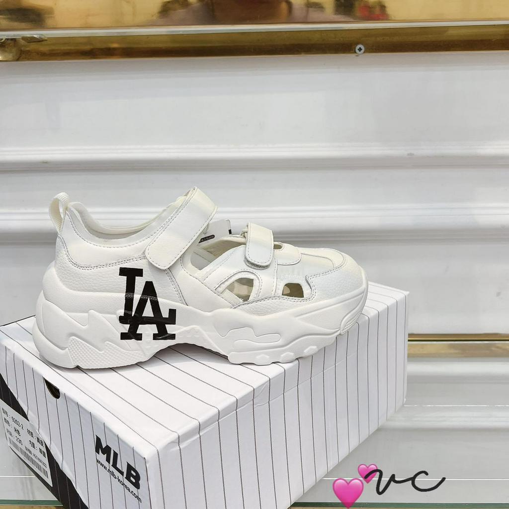Có Sẵn Giày Sục thể thao LA NY quai dán Phối cut out thoáng chân đế cao 6p- Sneaker nữ cho mùa hè Hàng loại 1 QC Fullbox