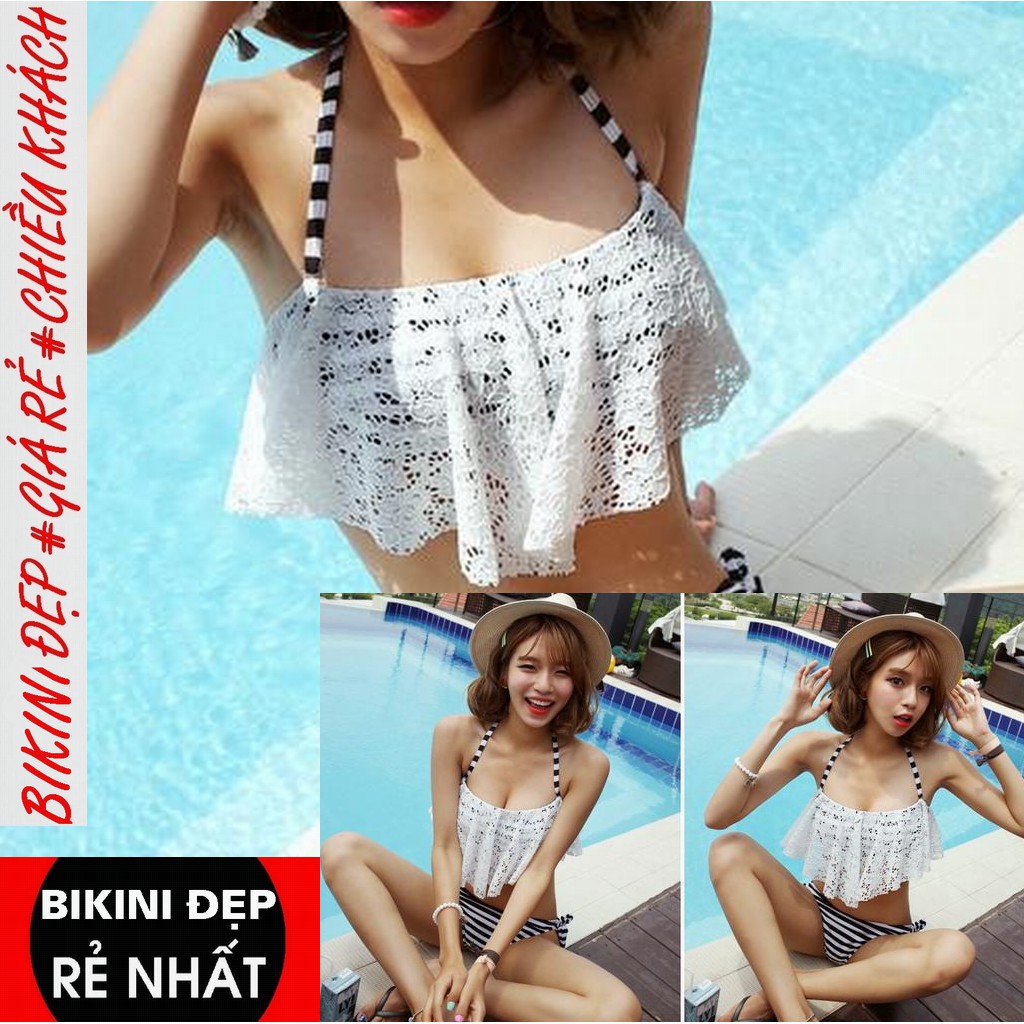 Bikini sexy ( RẺ VÔ ĐỊCH ) Bikini 2 mảnh sexy thời trang đi biển hè 2019 đen lưới ngực tôn dáng gợi cảm Đe 4 –R