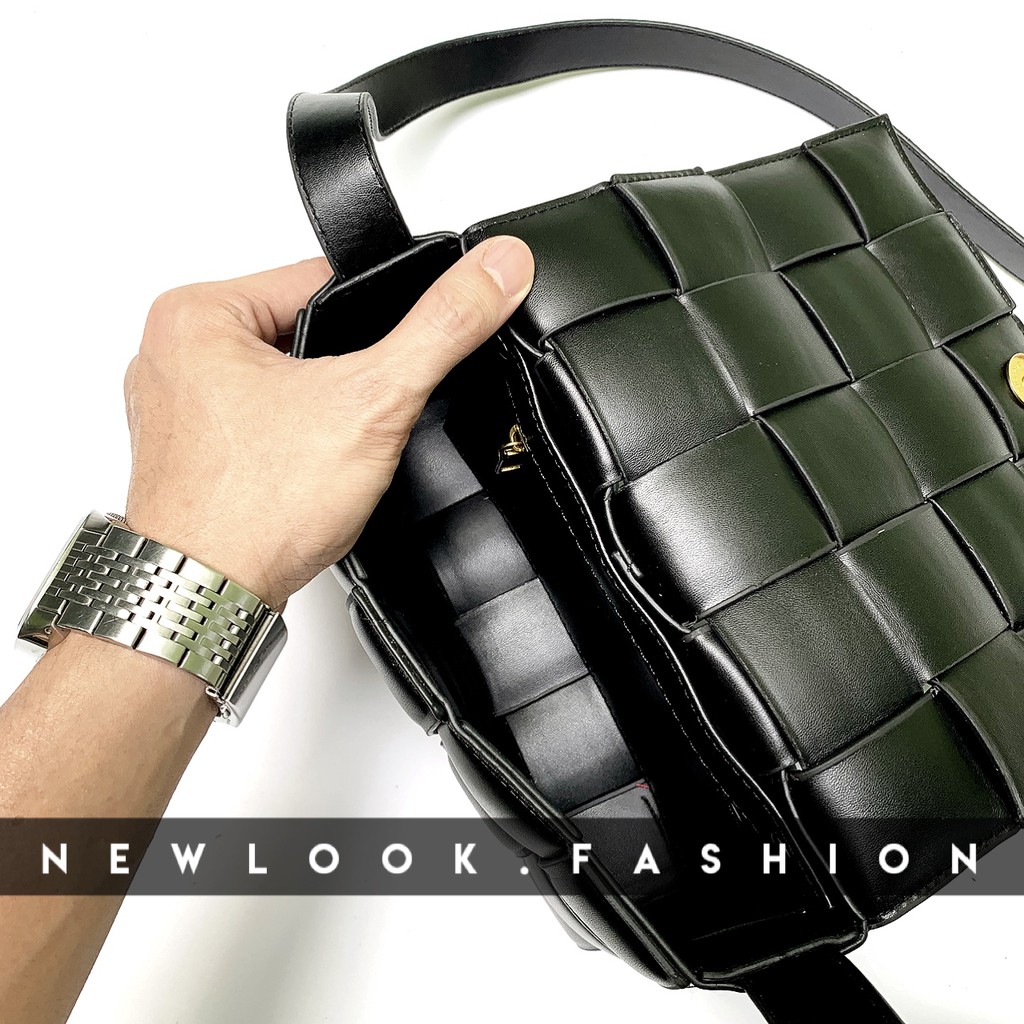 ★ TÚI ĐEO CHÉO DA PU CAO CẤP SỢI ĐAN TO STYLE UNISEX