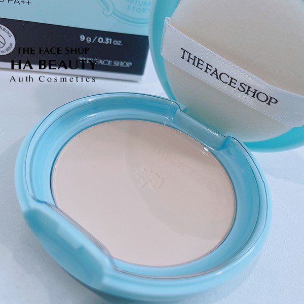 Phấn phủ kiềm dầu siêu mịn cho da hỗn hợp da dầu trang điểm The Face Shop Oil Clear Smooth & Bright Powder 9g | BigBuy360 - bigbuy360.vn