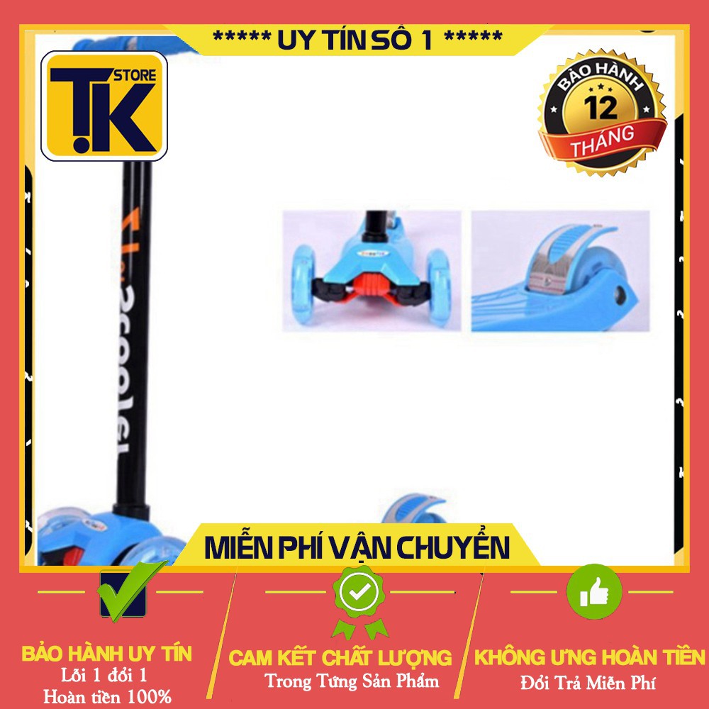 [Hàng Hot] Xe trượt scooter có bánh phát sáng có thể gập gọn dễ mang theo cho bé . .