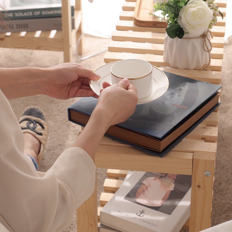 THANH LÝ - Kệ gỗ đa năng 2 tầng - Phong cách Hàn Quốc, Size M