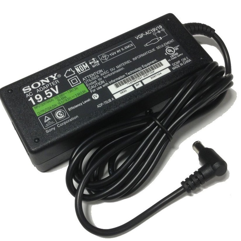 (ADAPTER) SẠC LAPTOP SONY 19.5V 3.9A (75W) kích thước đầu ghim sạc 6.5 x 4.4 mm có kim sạc