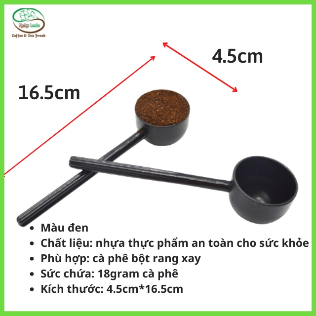 Muỗng Nhựa Đong Cà Phê Nguyên Chất, Hahulado Thìa Đong Coffee Đong Chuẩn 18gram Đa Năng Tiện dụng - Hàng chính hãng