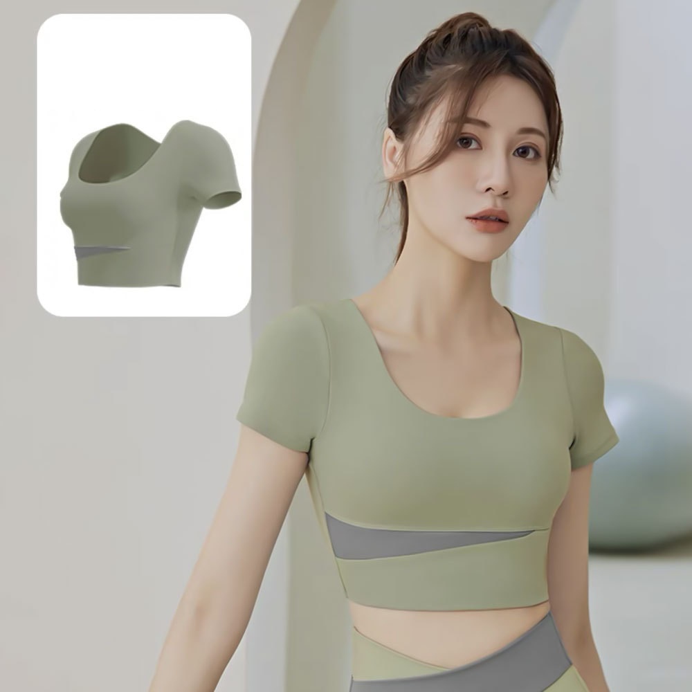 Áo Thun Thể Thao Co Giãn Không Đường May Chống Sốc Dành Cho Nữ