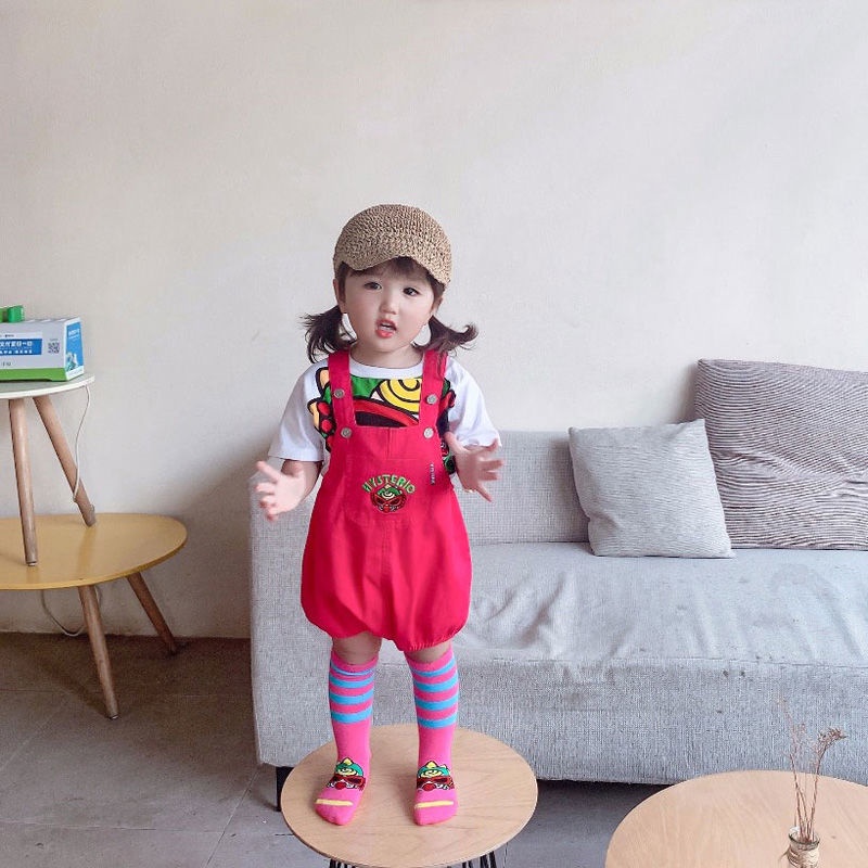 Quần Yếm Khủng Long Ba Chiều Bằng Cotton Nguyên Chất Dễ Thương Cho Bé Trai Và Gái