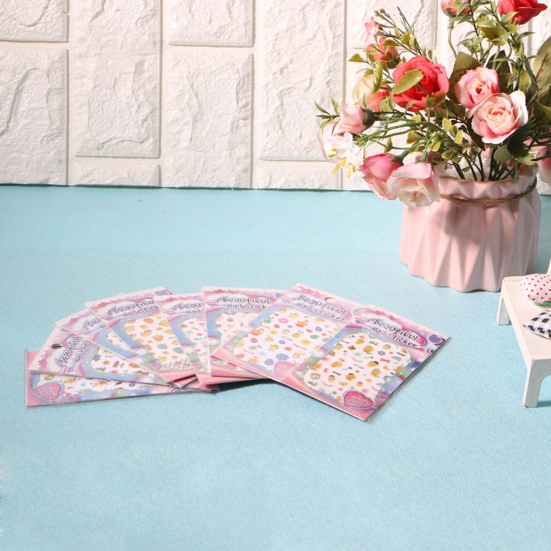 Miếng DáN Trang Trí MóNg Tay 9.5x6cm HọA TiếT Dễ Thương