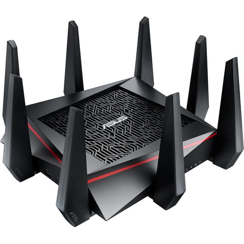 Router Wifi ASUS RT-AC5300 Ba băng tần, Chuẩn AC5300 Chuyên cho gaming, 4K streaming, công nghệ AiProtection