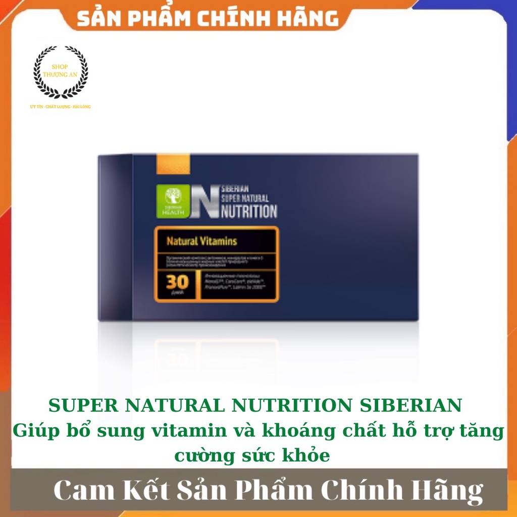 [ GIÁ SỈ ] - Super Natural Nutrition Siberian, bổ sung vitamin và khoáng chất, giúp tăng cường sức khỏe - Hộp 30 túi