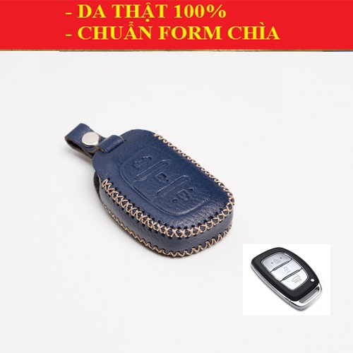 Ốp Chìa Khoá i10 Da Thật Đồ Chơi Xe i10 Hyundai Accent Tucson Bao Da Chìa Khoá Santafe [Giá Xưởng]