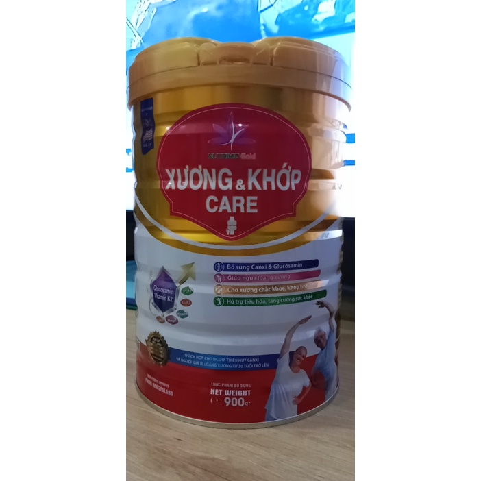 Sữa Xương khớp Nutrikidgold Care 900g bổ sung canxi - glucosamin giúp xương chắc, khớp khỏe, ngừa loãng xương,