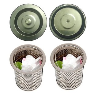 Dụng cụ lọc rác bồn rửa chén bằng inox kèm nắp đậy
