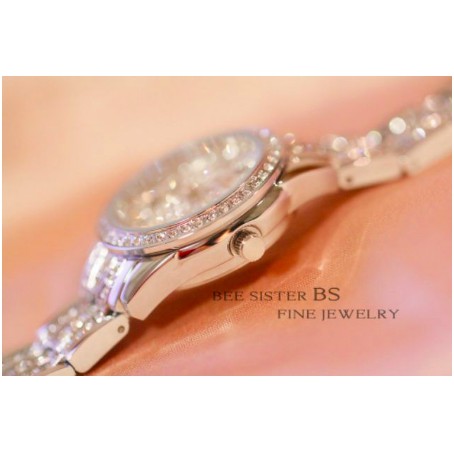 Đồng Hồ Nữ BEE SISTER 1688 Dây Kim Loại Case 30mm Chính Hãng