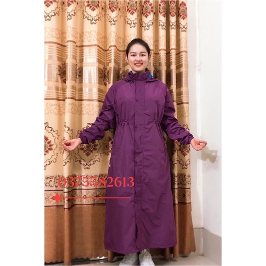 Áo mưa măng tô nam nữ cao cấp 2 lớp chống thấm