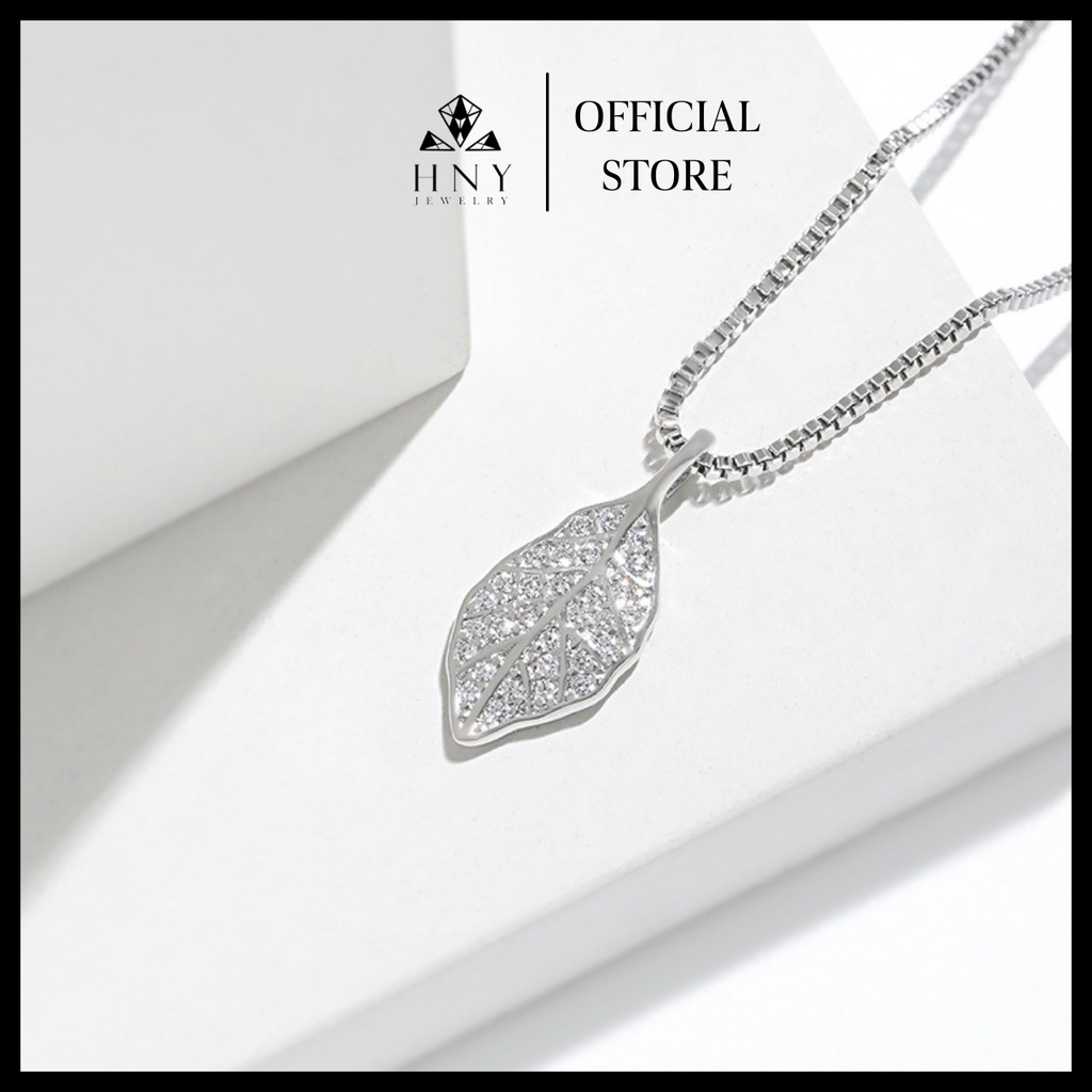 Dây chuyền nữ bạc s925 mặt dây hình chiếc lá phong cách cổ điển HNY Jewelry DC19