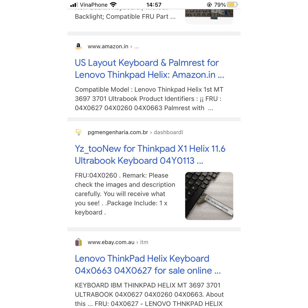 [Thinkpad Helix] Phím xác Thinkpad FRU 04x0260 Helix 11.6 ultrabook