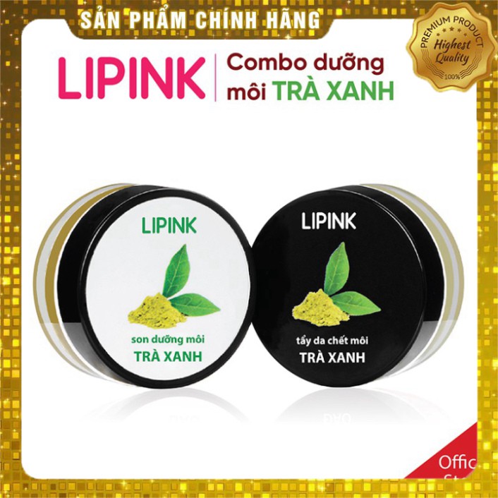 Combo son dưỡng môi LIPINK Trà Xanh - Son dưỡng môi MỀM MỊN - CĂNG HỒNG tự nhiên dưỡng môi căng mịn